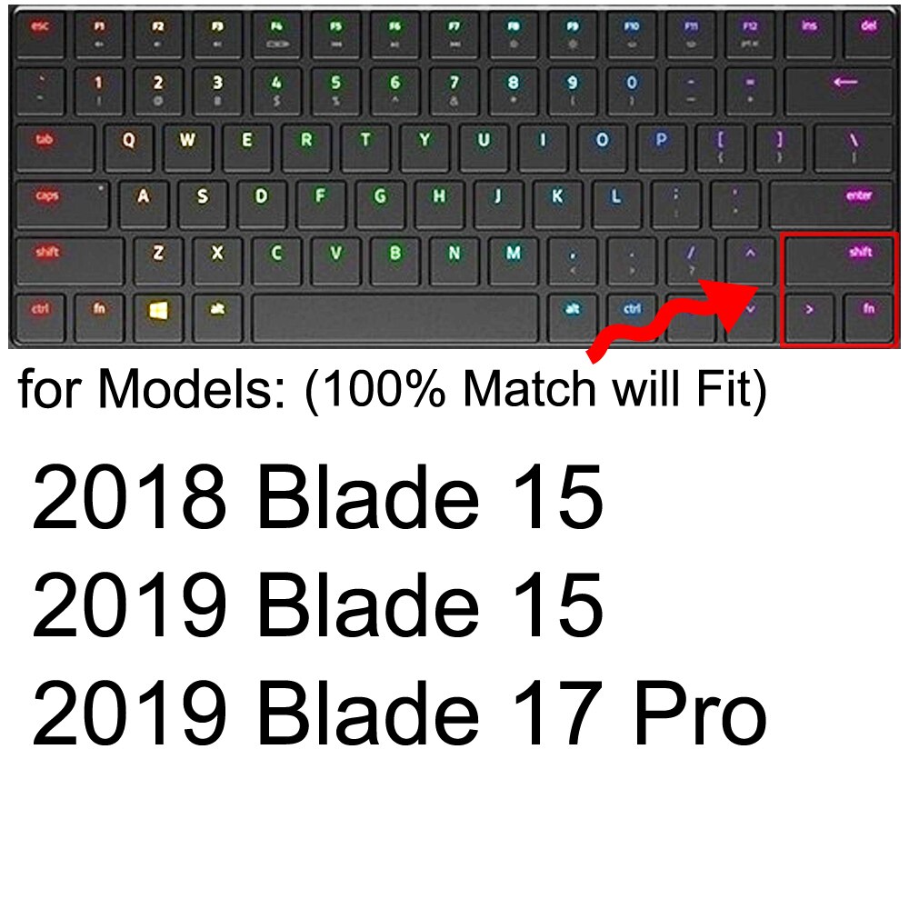 Keyboard Cover for Razer Blade 15 17 Pro 14 Stealth Book 13 Silicone Protector Skin Case Accessories TPU: 2018 2019 Blade