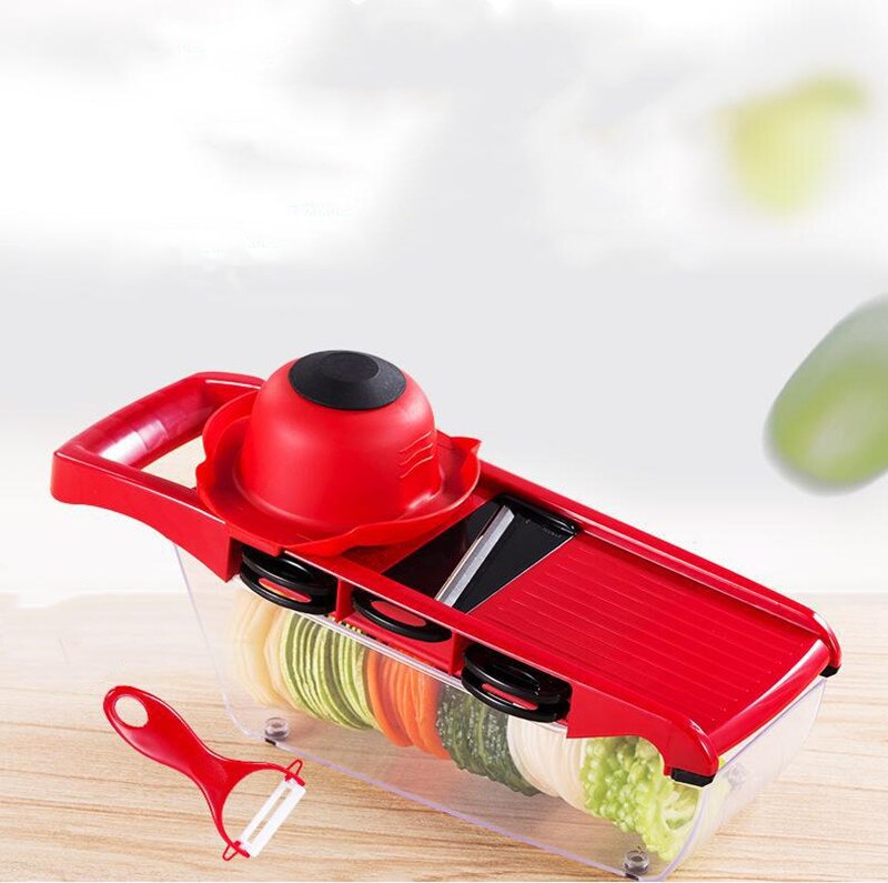 10 In 1 Mandoline Slicer Vegetable Grater Cutter Vegetable Cutter Mandoline Slicer Fruit Potato Peeler Carrot Grater Basket