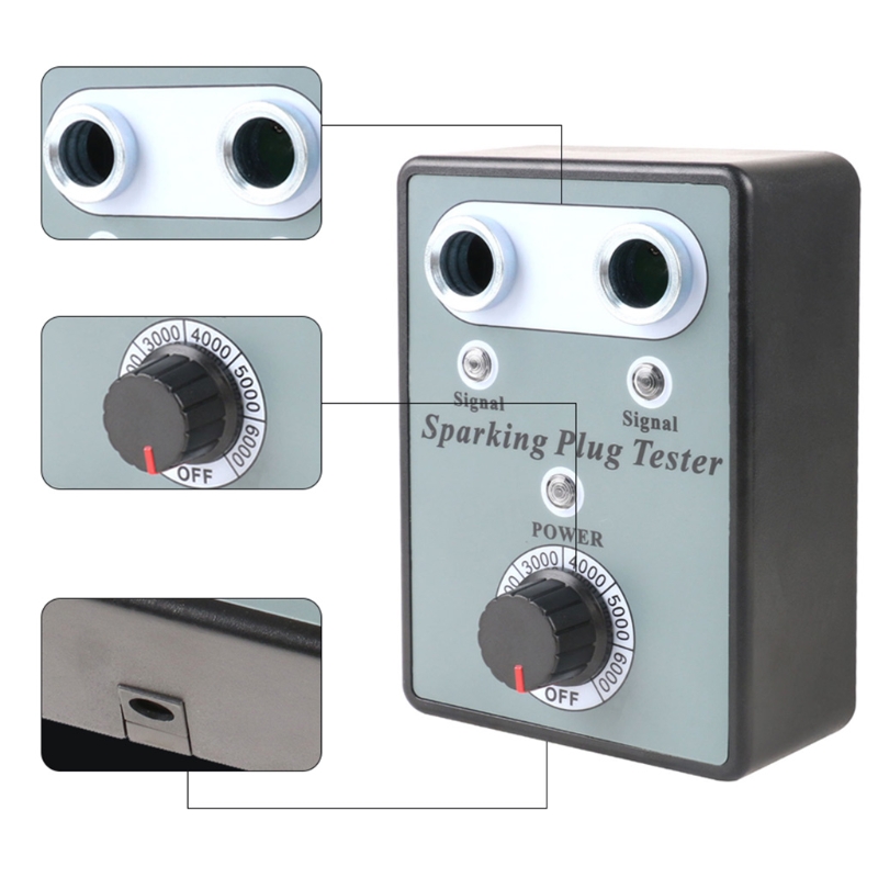 Dual See Auto Zündkerze Tester Detektor Bausatz Motor- Zündkerze diagnostizieren Werkzeuge Analysieren Zündung mit Adapter