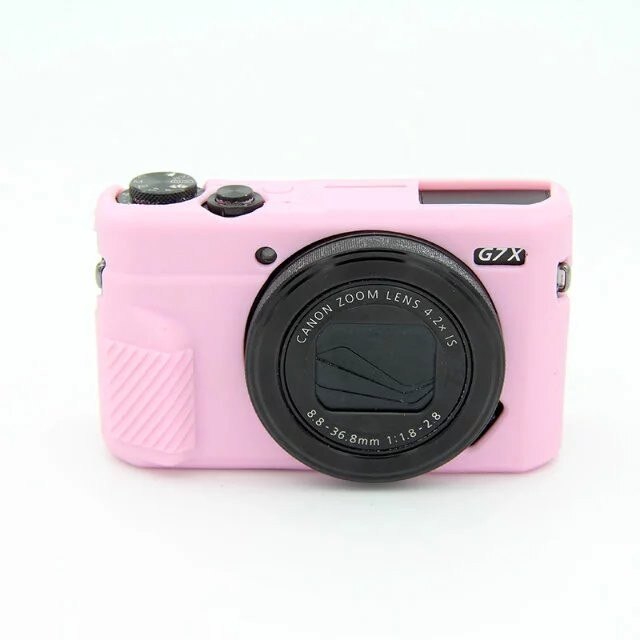 étui en Silicone pour Canon G7XII G7X II G7X Mark 2 G7X III G7X3 G7X Mark 3 housse de protection en caoutchouc pour le corps sac de caméra peau: Pink