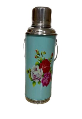 1.2l/2l Retro Travel Thermosflask Thermos Water Koffie Fles Rvs Coffee Cup Mok Warmte Koude Behoud: 1.2L Blue
