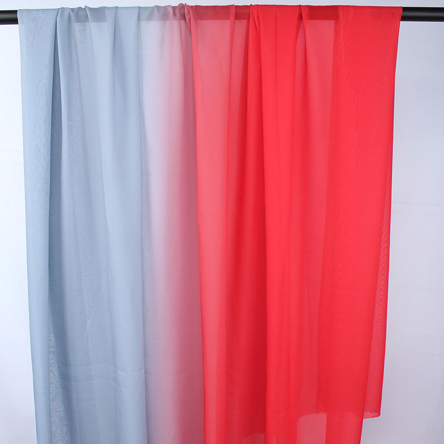 Tessuto Chiffon Sfumato 100% Poliestere Per Abiti Da Sera - Larghezza 150 Cm, Peso 80 G/m², Venduto Al Metro (Giallo A Bianco) - 2
