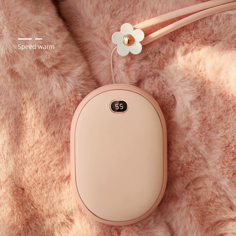 Powerbank 10000 mah oplaadbare handwarmer met temperatuurweergave draagbare oplader powerbank voor iphone 11 xiaomi powerbank