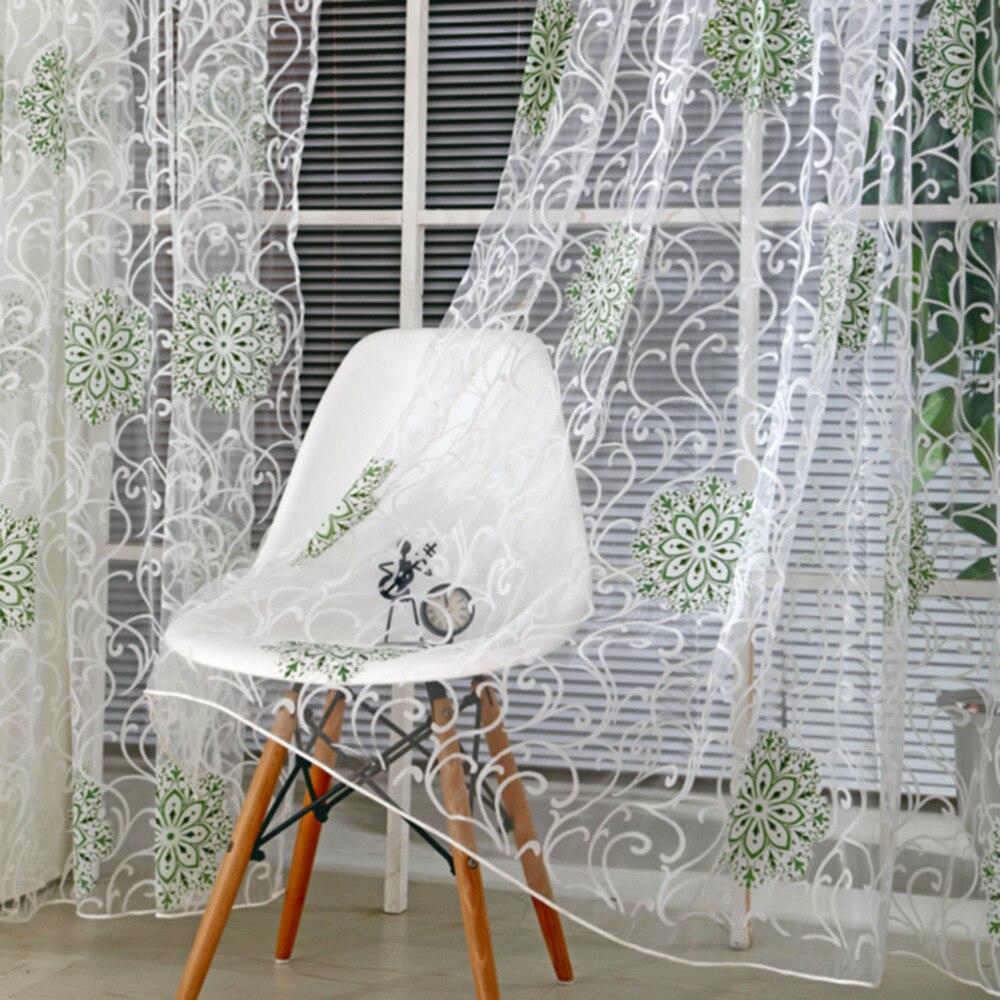 Cortinas semiopacas con estampado de flores, bonit... – Grandado, image size:1000x1000