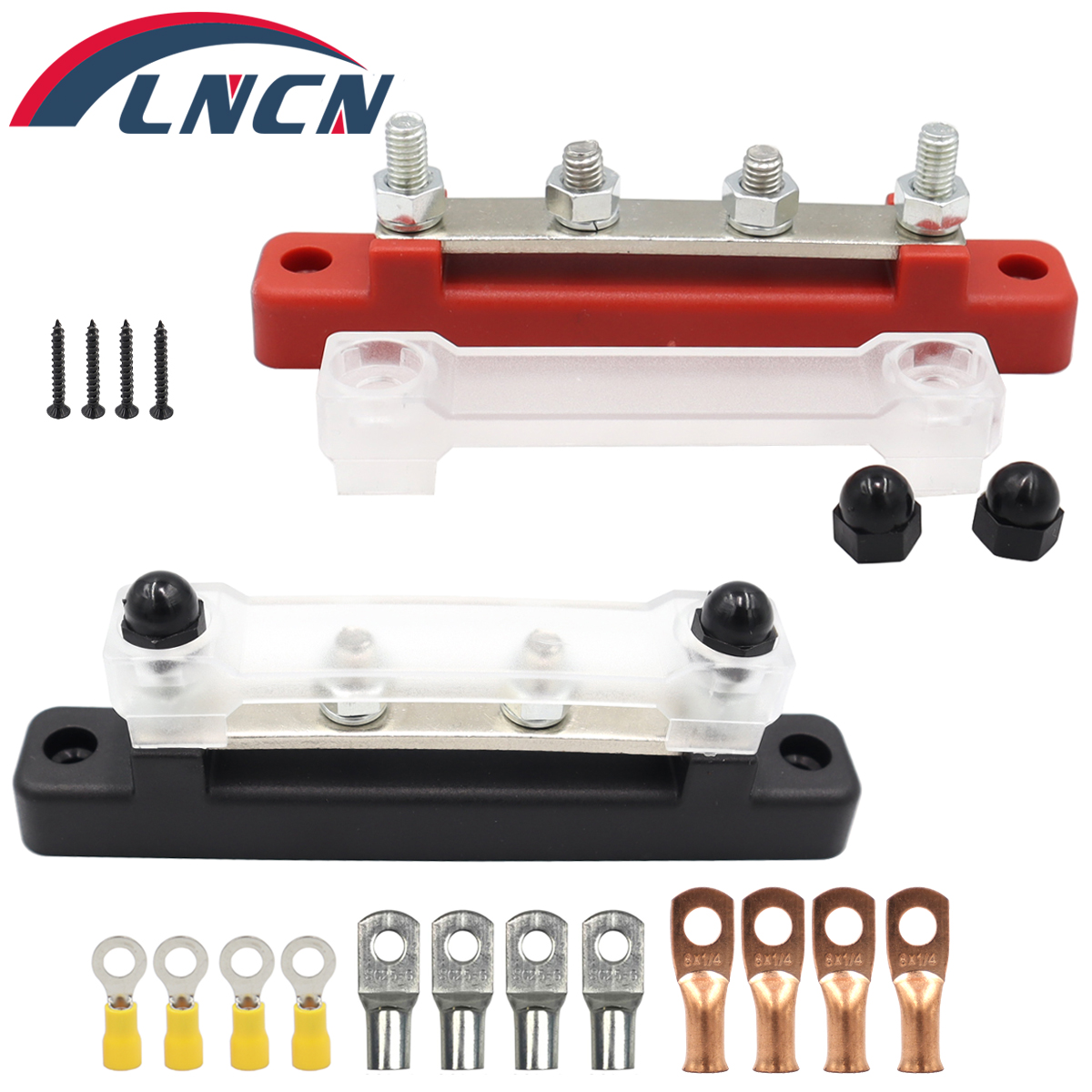 4 Terminal Stroomverdeling Blok 48V 150A Bus Bar Klemmenblok Voor Caravan Vrachtwagen Boot Auto Camper Rv