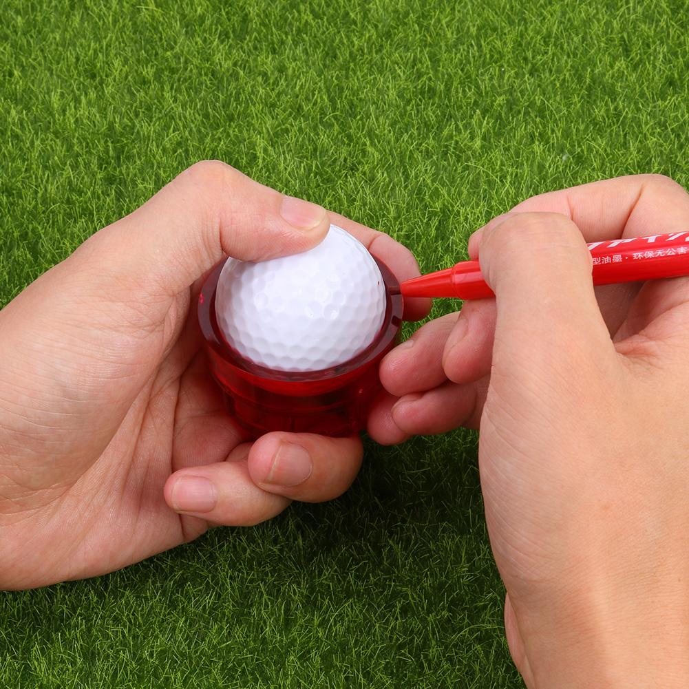 360-degree ABS Golf Balls Lineation Marker Golf Ball Lines Drawing Device for Improve Batting Accuracy Golf Training Supplies