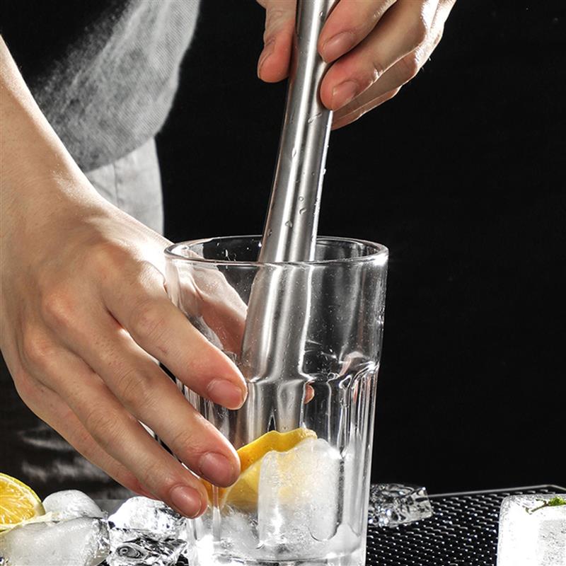 Stainless Steel Wine Cocktail Stick Ice Crusher Swizzle Stick Measuring Cup Bar Supplies Ice Crusher For Home