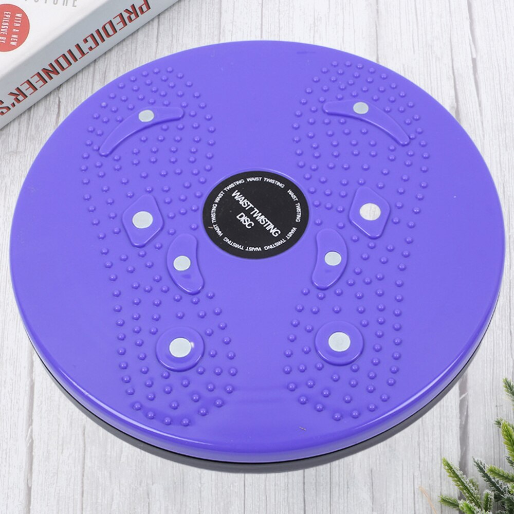 Twist Board Twisting Waist Disc Body Shaping Twisting Waist Machine Small Indoor Exercise Equipment Rotating Board (Blue): Purple
