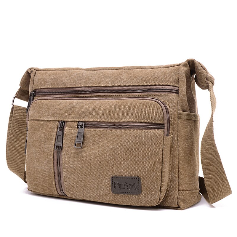 Hohe Qualtiy unisex Umhängetasche Tasche Leinwand Handtaschen Kleine Schulter Taschen Außen Umhängetaschen Für Erwachsene Paket: Braun