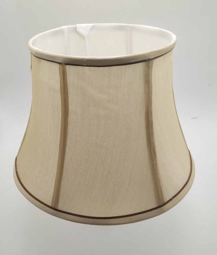 30cm E27 Art Deco Lamp shades for table lamps beige and white round fabric lampshade modern style lamp cover for desk lamp: Light Yellow