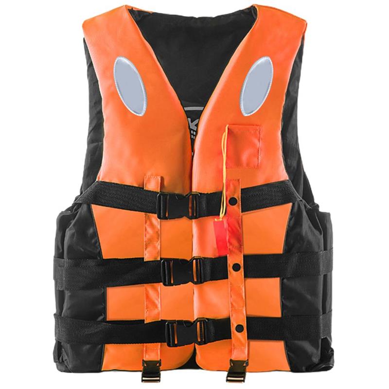 Adult Swimming Vest 360 Degree Reflective Float Life Jacket with Whistle Adjustable Buckle Water Sports Vest for Fishing Rafting: B / XXXL