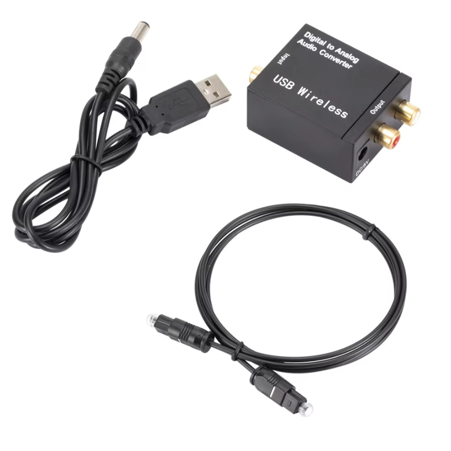 DAC Digital zu Analog Audio Konverter Optischer SPDIF Toslink Koaxialer Bluetooth-Eingang zu L/R RCA Audio Kopfhörerverstärker Ausgang: Default Title
