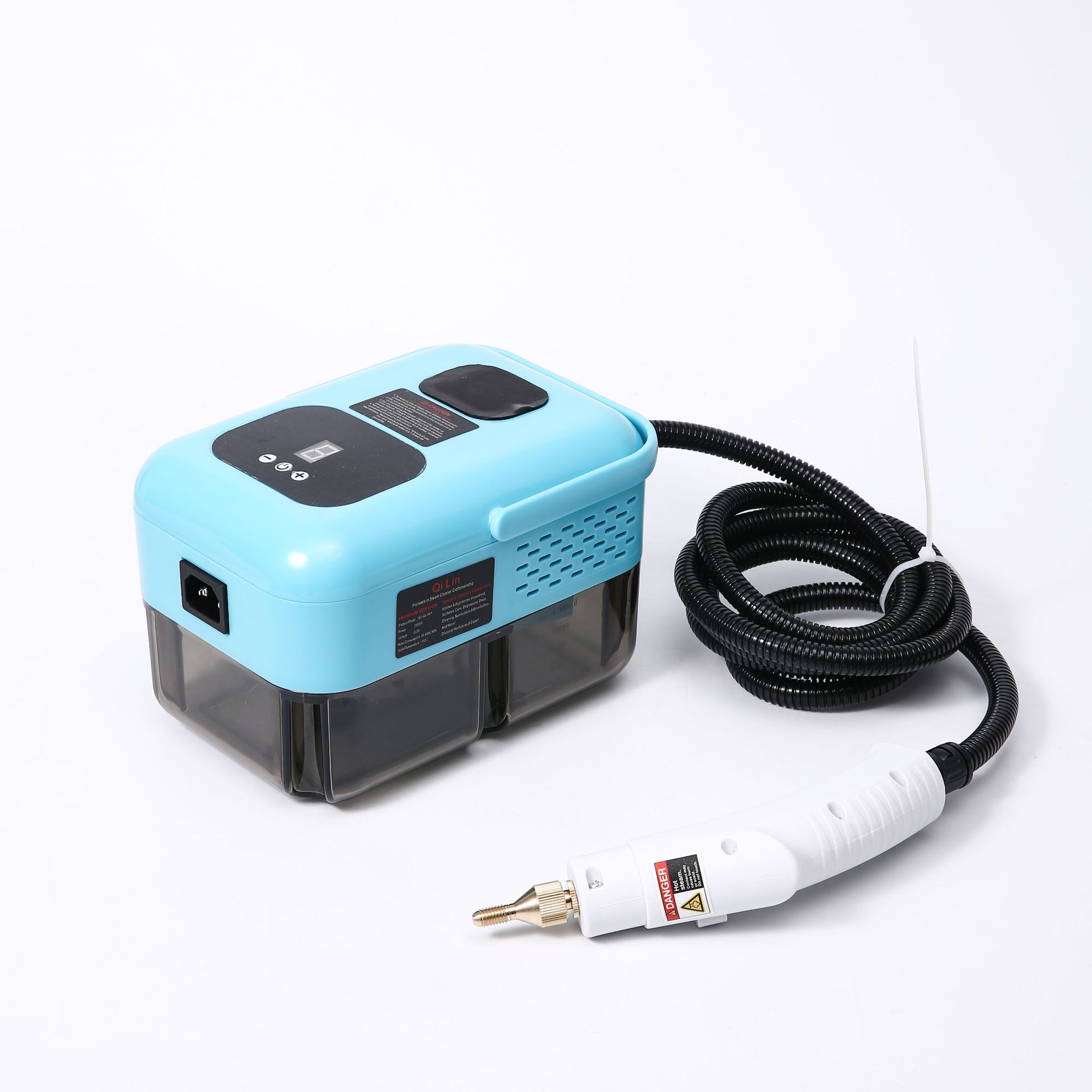 110V/220V Hoge Temperatuur Stoomreiniger Sterilisatie Digitale Display Draagbare Handgreep Touch Huishoudelijke Keuken Reiniging: Blauw