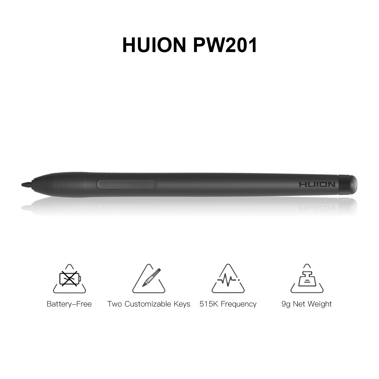 Huion PW201 Batterij-Gratis Stylus 4096 Niveaus Druk Met 4 Stuks Penpunten Pen Clip Voor Huion H430P Grafische tablet