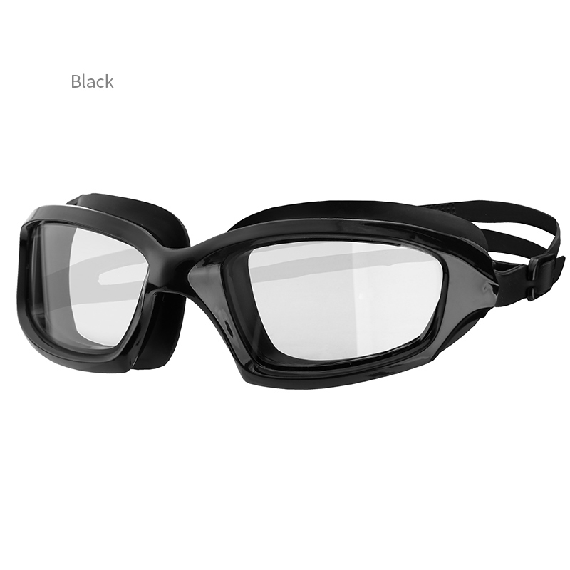 Adult swimming goggles electroplated anti fog waterproof UV resistant high-definition transparent one size fits all adjustable: Blue