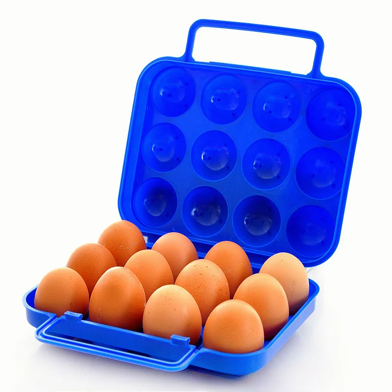 2/4/6/12 Gitter Eier Aufbewahrung sbox tragbare Eierhalter Behälter für draussen-Camping Picknick Eier Kasten fallen Küche Veranstalter fallen