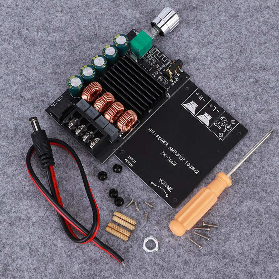 Medidor de energía 100Wx2 HIFI de alta potencia, amplificador Digital estéreo de 2,0 AMP, placa accesorio para monitor de potencia Bluetooth 5,0