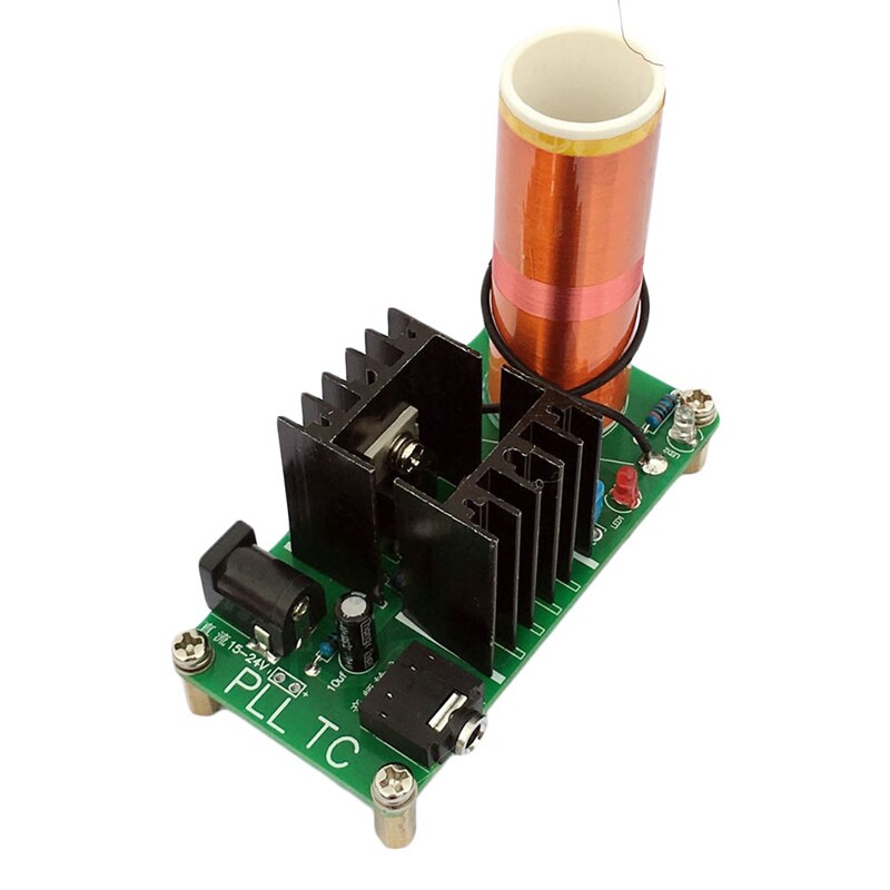 Kits 15W Tesla Mini Coil Plasma Speaker DC 15-24V Wireless Transmitter Generator