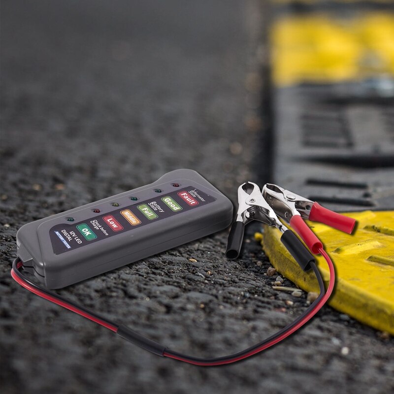 12V Car Battery & Alternator Tester - Test Battery Condition & Alternator Charging (LED indication)