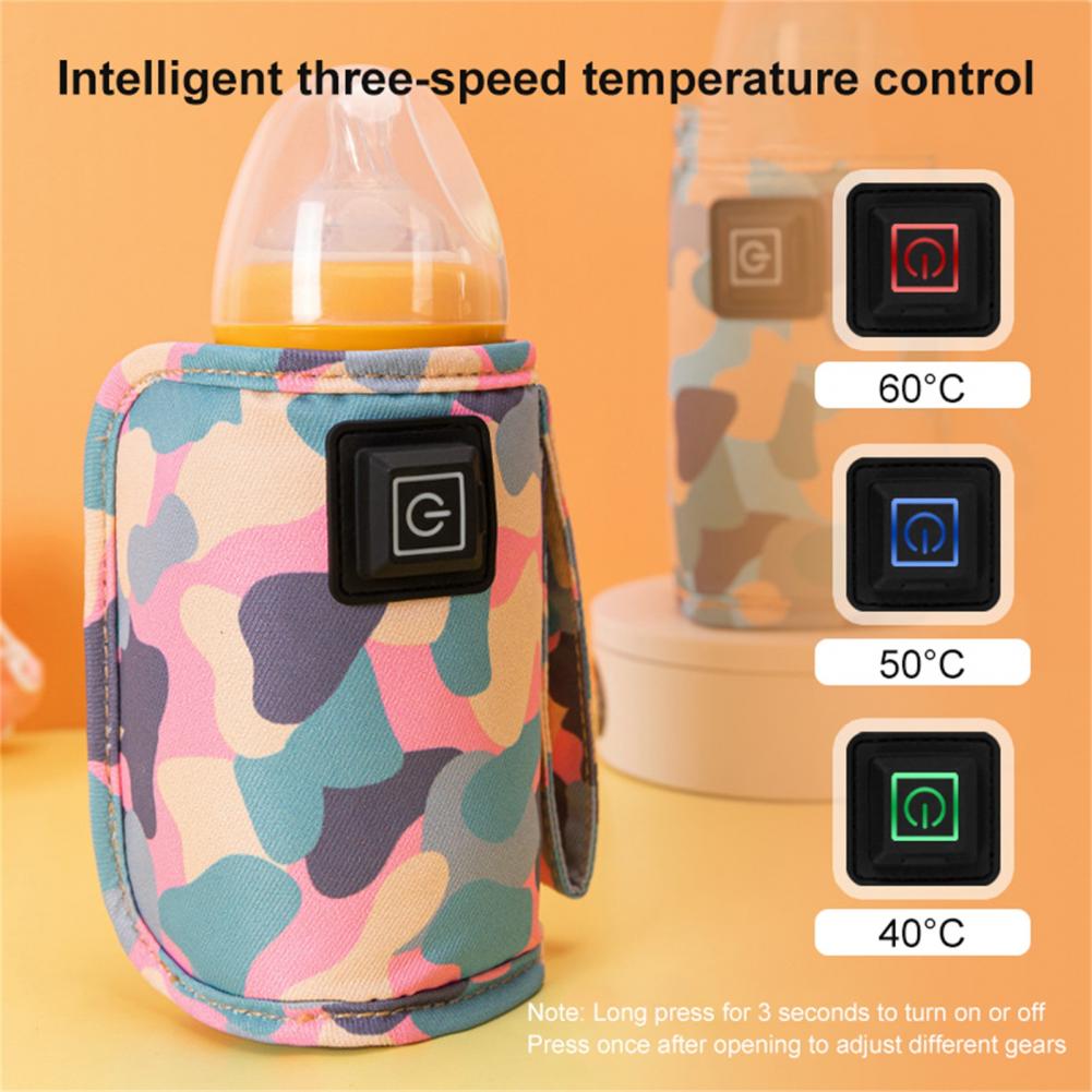 Baby Bottle Warmer USB Milk Water Bottle Warmer Travel Cart Insulated Bag For Kids Outdoor Winter Supplies