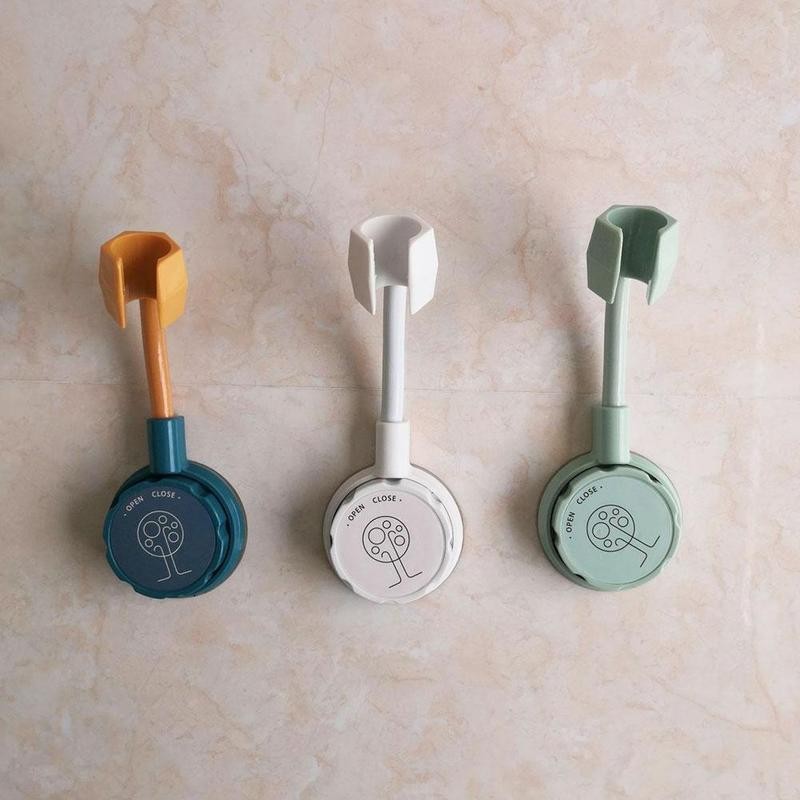 Adjustable Shower Bracket Suction Cup Shower Holder 360 Rotation Punch-free Universal Bathroom Bracket Nozzle Base Stand