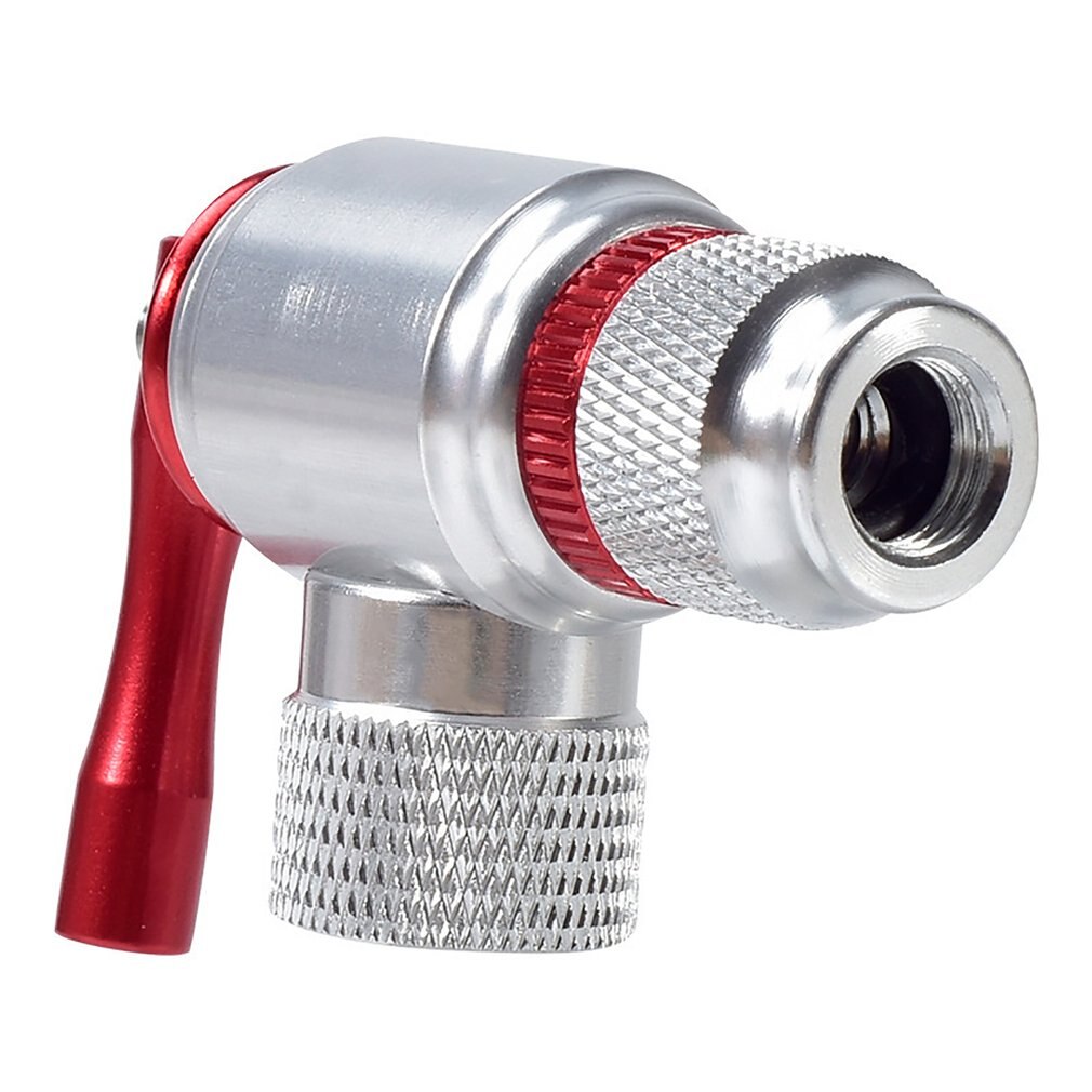 CO2 Pump For Bicycle Schrader Presta Adapter Bike Inflator Aluminum Tire Tube Mini size MTB Pumps CO2 Cartridge: Head Rubber sleeve