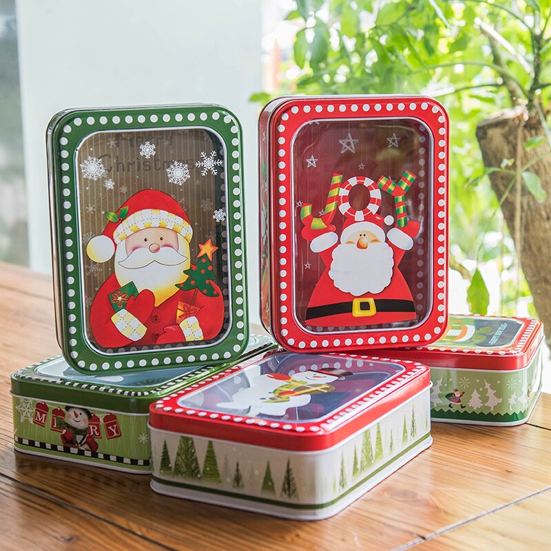 ! Caja transparente de lata para dulces y galletas, caja de almacenamiento para de Chocolate, 2 unidades por lote,