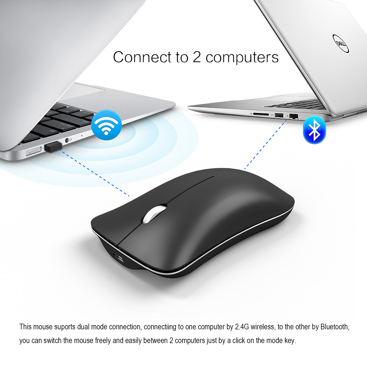 Franskt bluetooth tangentbord trådlös mus combo hemmakontor stationär dator tyst tangenttryckning färg bakgrundsbelyst tangentbord tunna möss set