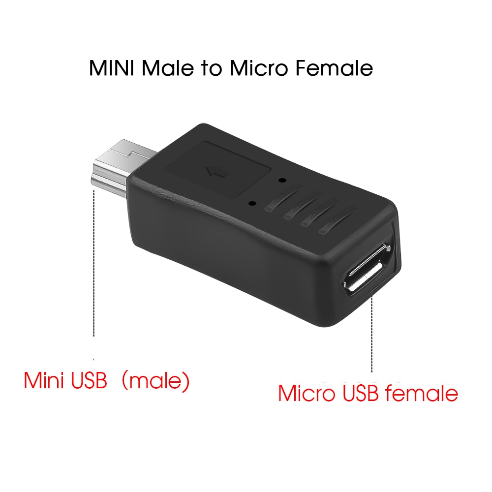 kebidu 1pcs Micro USB Female to Mini USB Male Adapter Connector Converter Adaptor For PC Phone Cables