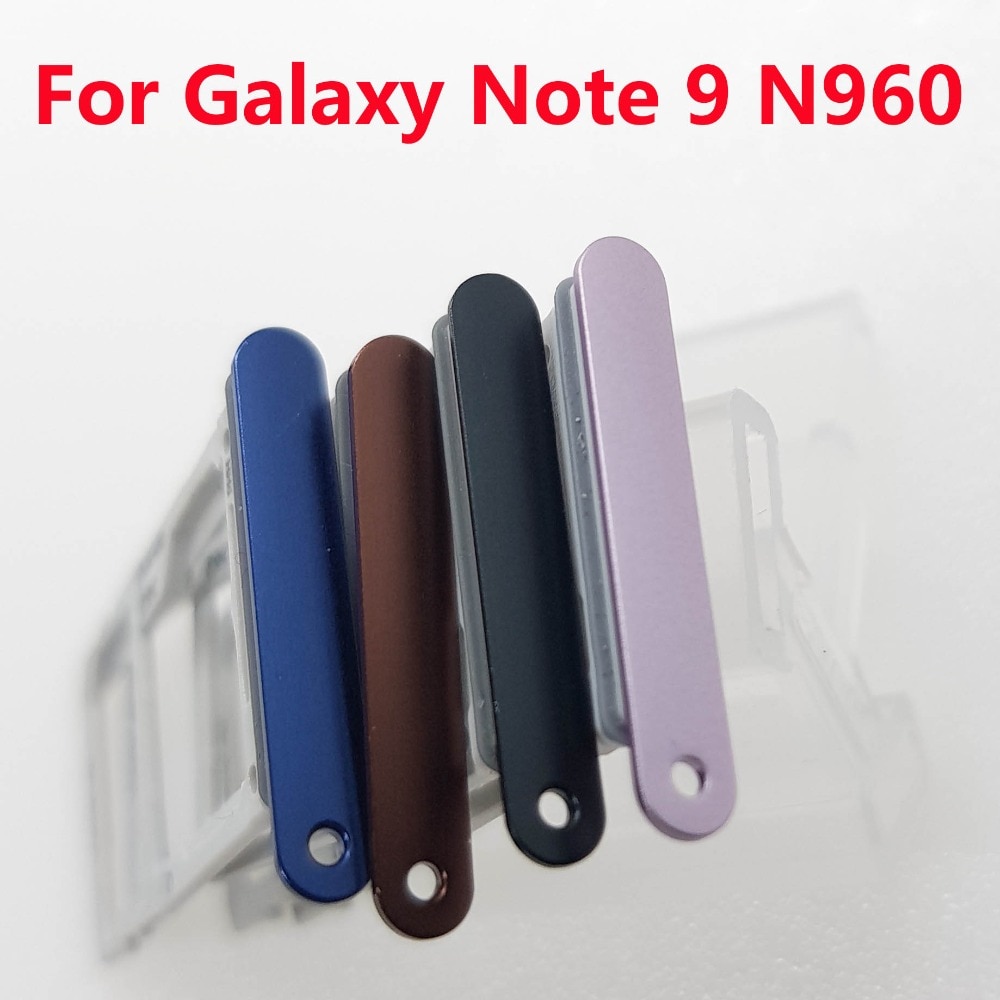 Single Dual Sim Card Tray Slot Micro SD Card Tray with Gasket Sim Tray For Samsung Galaxy Note 9 N960 N960F N960FD N960U