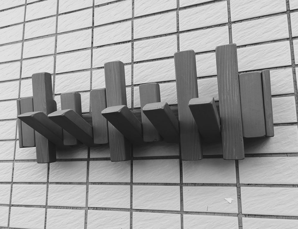 Wooden Wall Hook Coat Rack Wall Hanging Rack Solid Wood Storage Rack Rustic Wood Hanger Housewarming: grey coloe / 18x30cm (3 hooks)