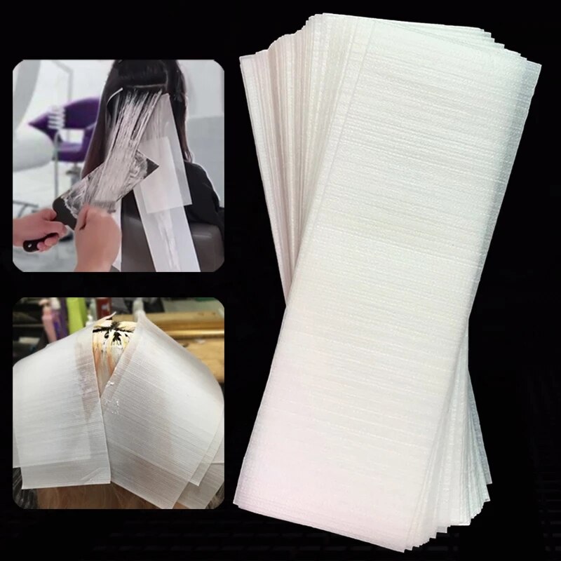 100PCS Reusable Foam Hair Wraps Hair Dye Paper, Hair Coloring Highlighting Strips For Salon Barber Hair Stylists