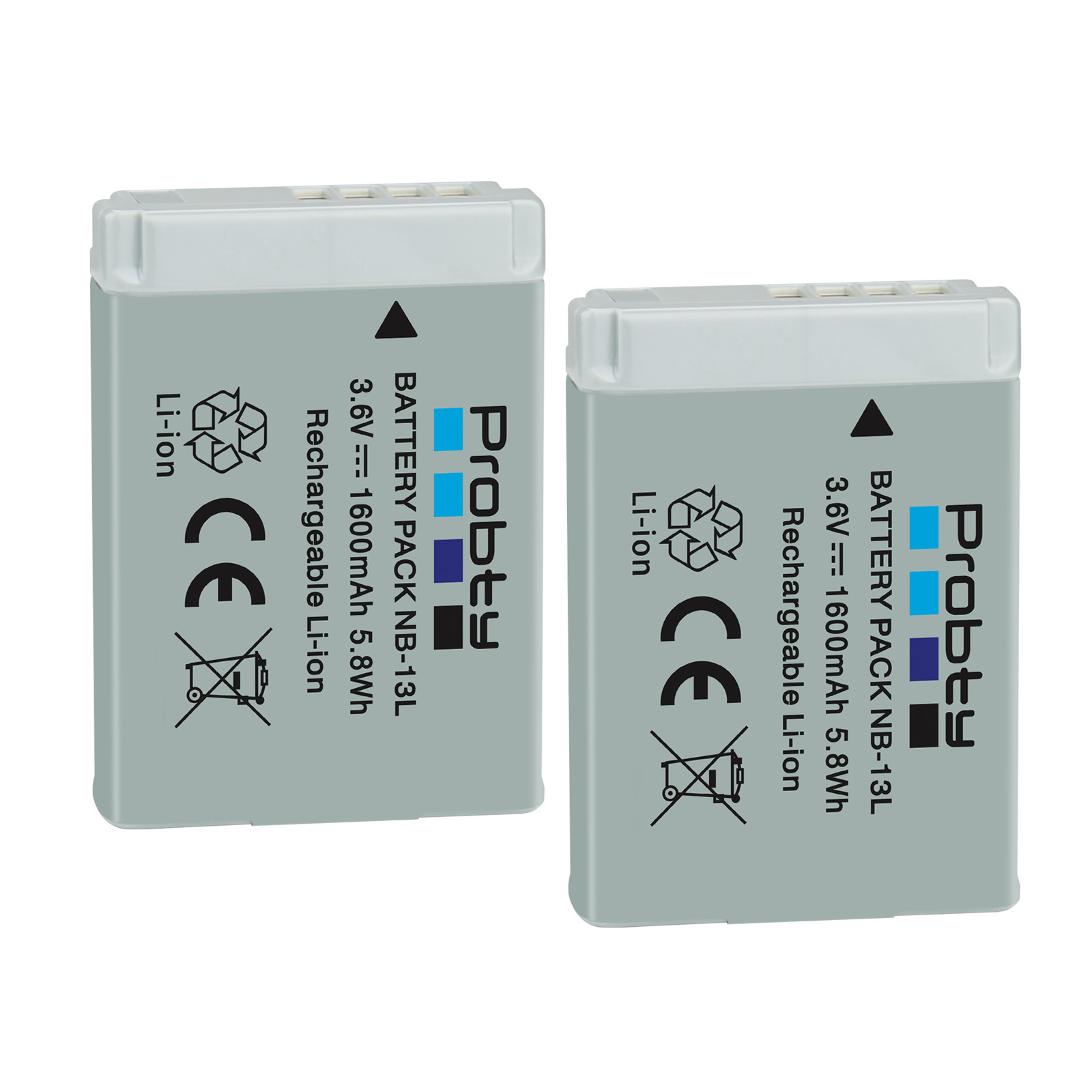 Batería NB-13L NB13L NB 13L de 1600mAh + cargador USB LED para baterías Canon G7 X Mark II G7X G5 X G5X G9 X G9X SX620 SX720 HS: Negro