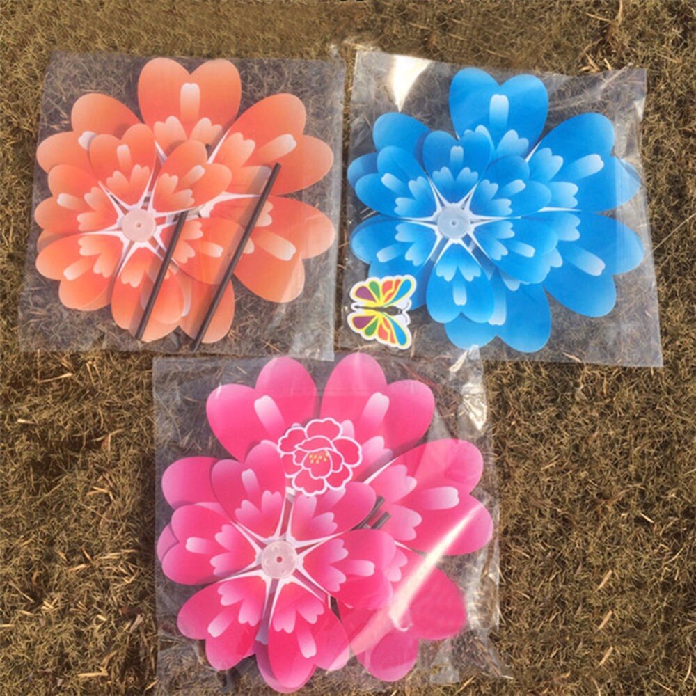 Vlinder Pioen Bloem Kleurrijke Wind Spinner Windmolen Huis Tuin Decor 03KD