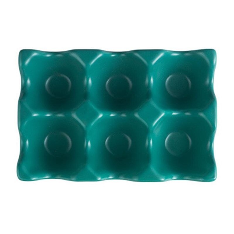 Kreatywna taca na jajka ceramiczne antypoślizgowe pudełko na jaja lodówka odporna na wstrząsy taca na jajka pudło robić wstawienia na półkę organizacja przechowywania rodziny: E