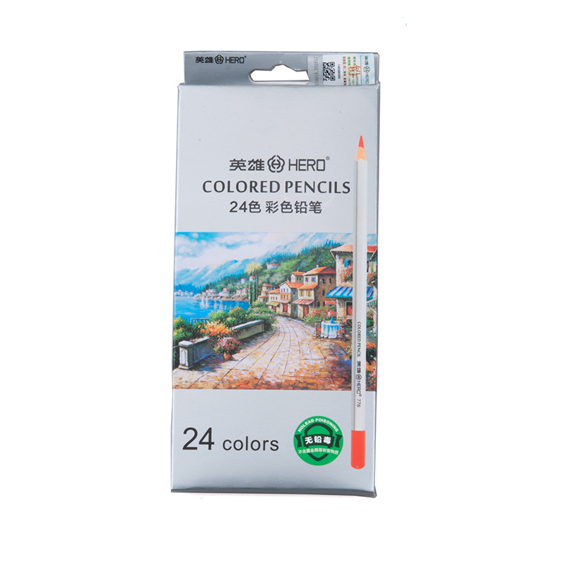 24/36/48/72 Color Watercolor Pencil Set Art Sketch Drawing Wooden Lead Pencils Art School Stationary Supplies: 24 paper packetage