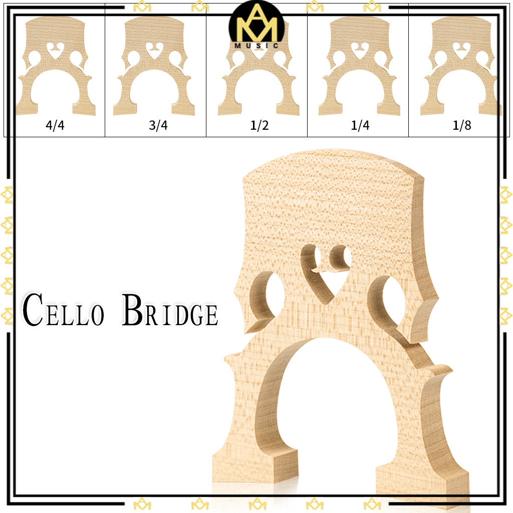 Elementaire Maple Cello Bridge Maple Brug Voor Praktijk Gebruik 4/4 3/4 1/2 1/4 1/8 Cello Bridge