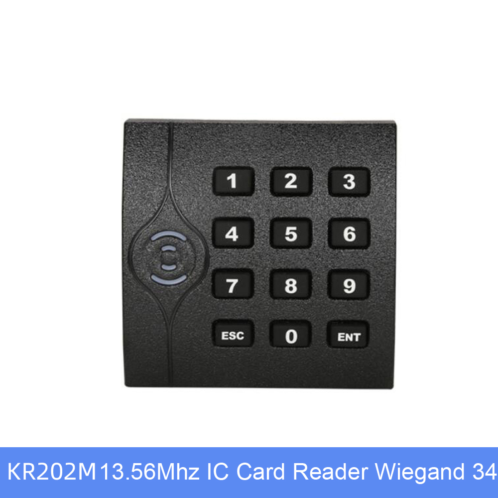 Door Access Control Proximity Card Password Reader RFID 125khz 13.56mhz Entry Swiping ID IC Card Beeper Keypad Reader Wiegand 26