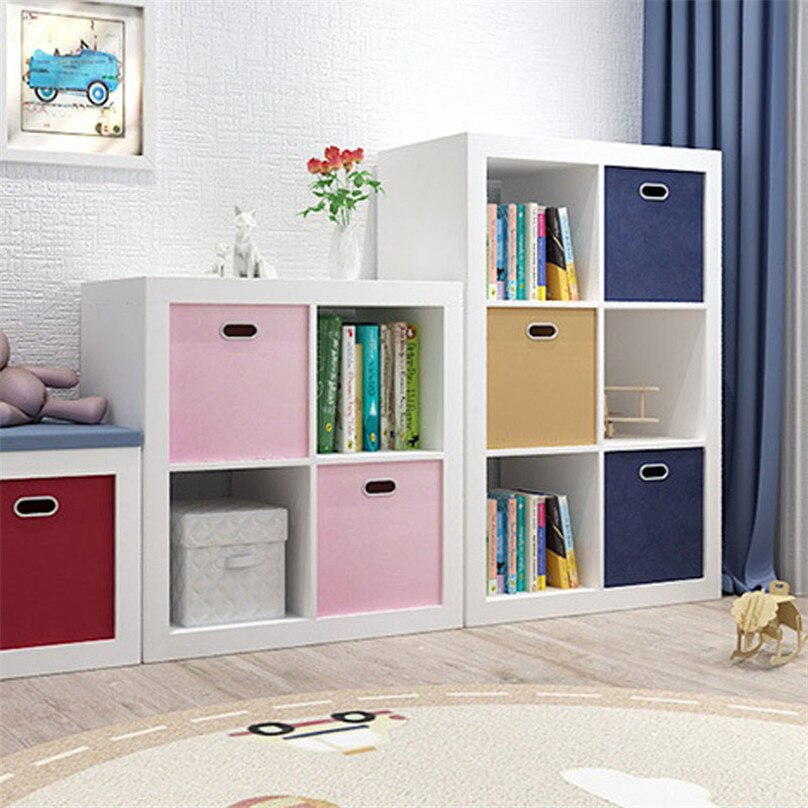 Oxford Fabric Cube Storage Box Laundry Basket for Cupboard Drawer Storage Holders Toys Organizer Bins Snacks Sundries Container