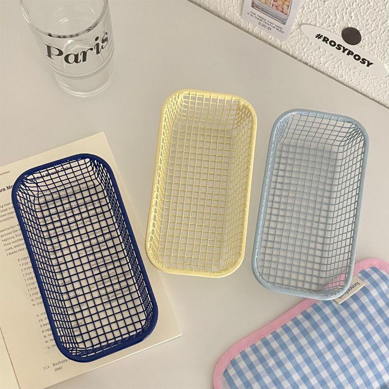 eins Schreibtisch Lager Kasten Metall Lagerung Korb Schreibtisch Kleinigkeiten Organizer Korb Photocards fallen Büro Schreibwaren Hause Liefert