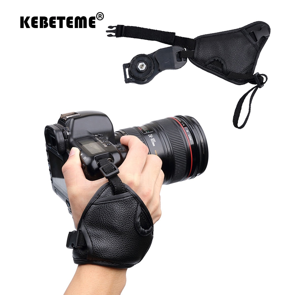 Kebidu Pu Lederen Camera Tas Hand Grip Strap Camera Strap Wrist Driehoek Riem Voor Canon Voor Nikon Voor Sony slr/Dslr Camera