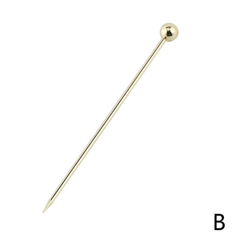 Steel Olive Needle Fruit Sign Cocktail Sign Fruit Decoration Steel Sign Bar Beverage Stirring Tool: B
