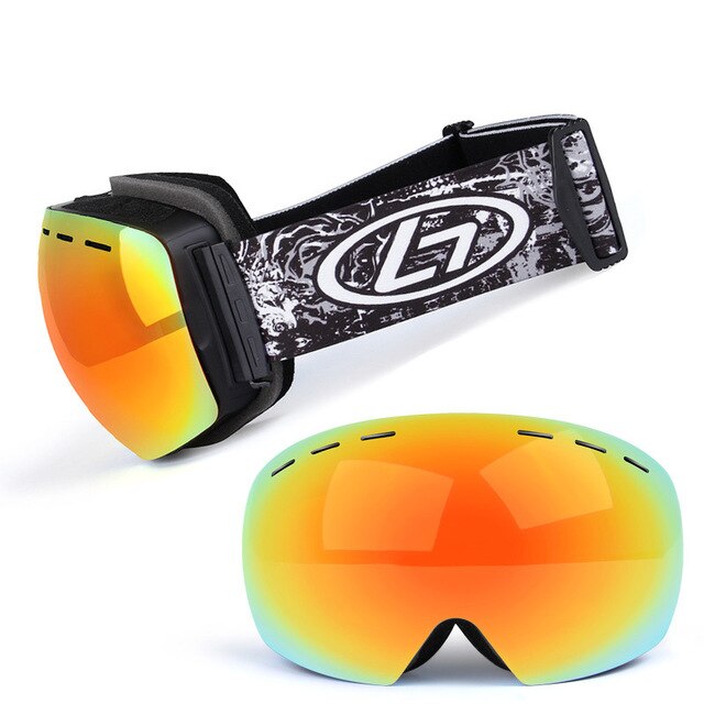 Ski Goggles Double Layers UV Anti-fog Big Ski Mask Glasses Skiing Snow Snowboard Goggles Men Women Ski Eyewear: 10