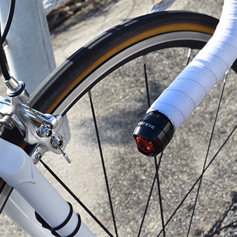 CATEYE 2PC Bicycle Barend Light Cycling Bar Plug Safety Lights Rode Bike Handlebar Bar End Warning Flash Lights Lamp Accessories
