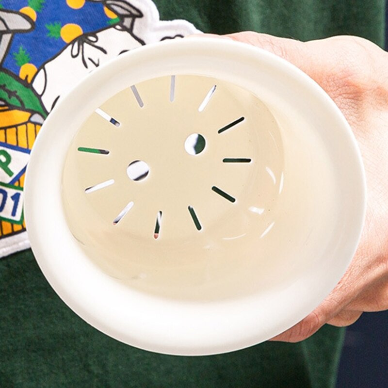 Self Watering Plastic Plant Pot with Wick Rope Clear Water Container 2 Layer Planter Round Flowerpot Basin for Flowers Herbs Hyd