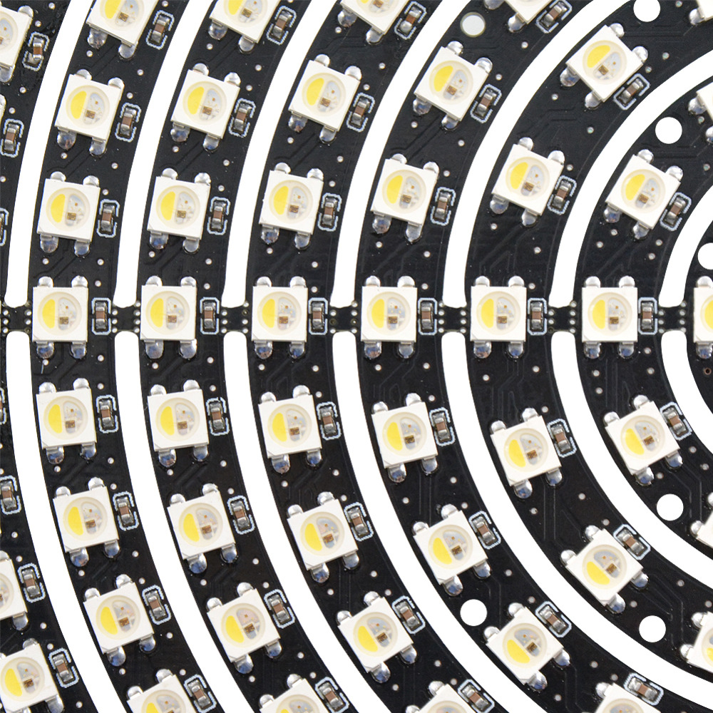 Decoratieve Led Strip Light Sk6812 Ring 1 8 12 16 24 32 40 48 60 93 241 Bits Sk6812 Rgbw Rgbww 2700-6500K Led Ring Dc 5V