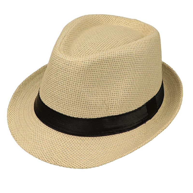 Børn børn sommer strand stråhat jazz panama trilby fedora hat gangster kasket udendørs åndbare hatte piger drenge solhat