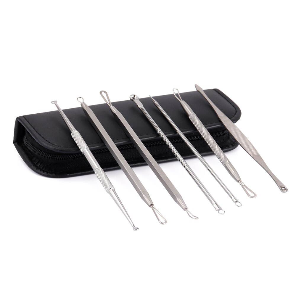 8Pcs Blackhead Remover Tool Black Spots Needles Pore Cleanser Vacum Comedone Pimple Blemish Extractor Beauty Acne Remover Tools