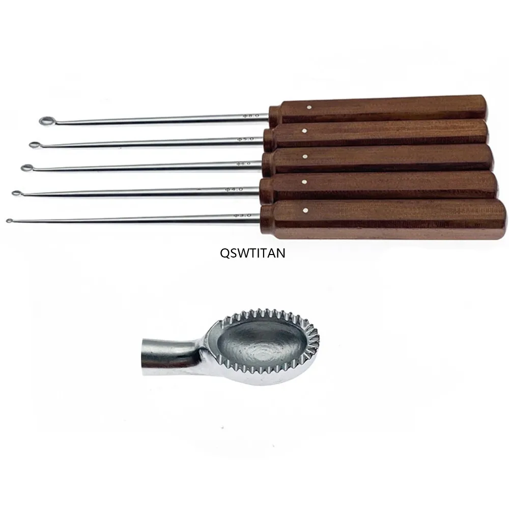 Cureta ortopédica para huesos con dientes, cuchara para huesos de acero inoxidable, instrumentos quirúrgicos ortopédicos