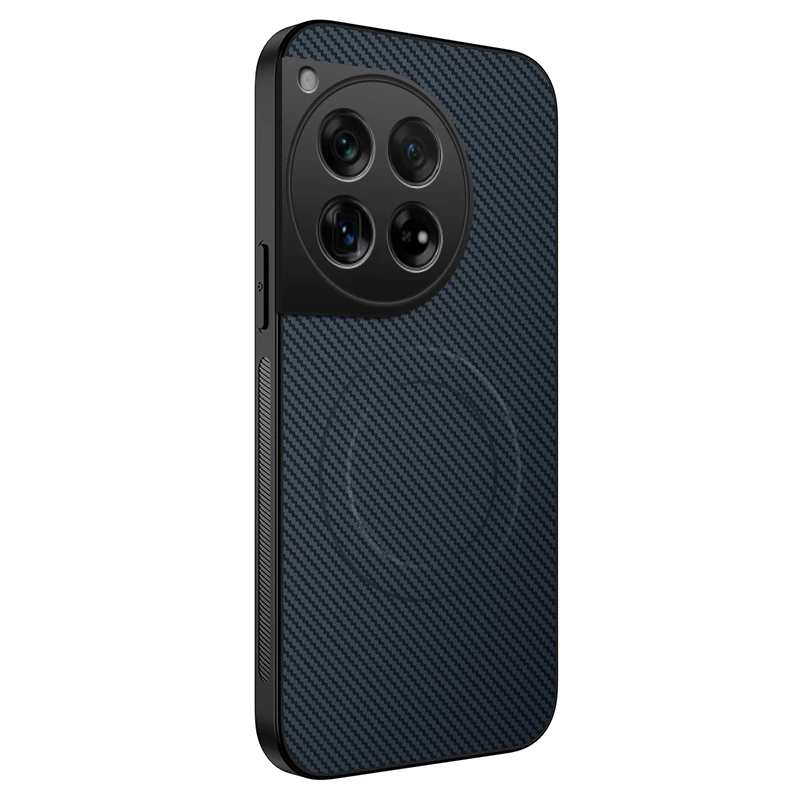 Biznesowa tekstura Kevra z włókna węglowego, wąska, odporna na upadki obudowa telefonu dla jeden plus 13/12/11R kompatybilna z ładowaniem Magsafe: Niebieski / OnePlus 11R